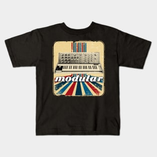 Vintage Analog Synthesizer Gift ADSR Retro Synths Kids T-Shirt